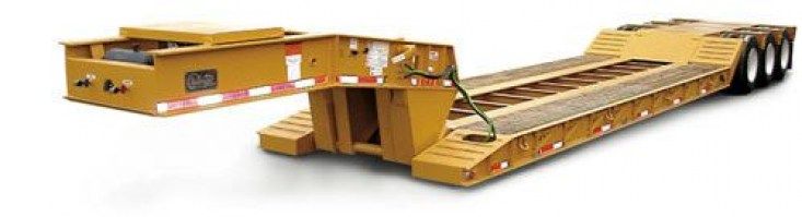 Lowboy Cama baja cuello de ganso (removible, sin soporte) para 50 ton